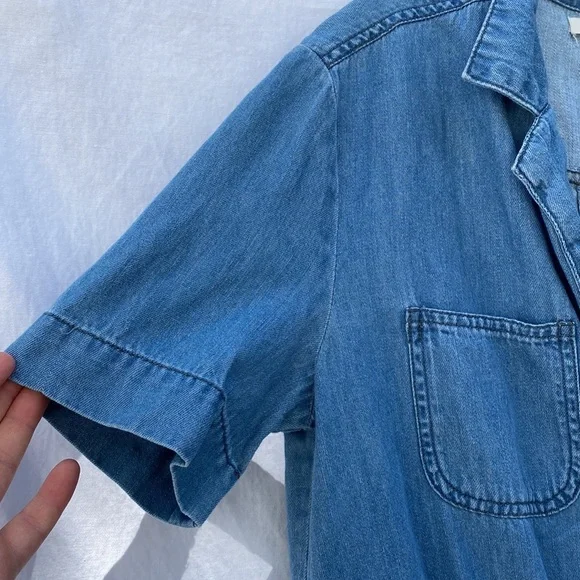 Life In Progress Denim Romper - Picture 7 of 9